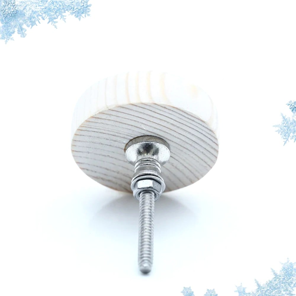 Handmade Pine Wood Olaf Themed Knob for Kids Furniture